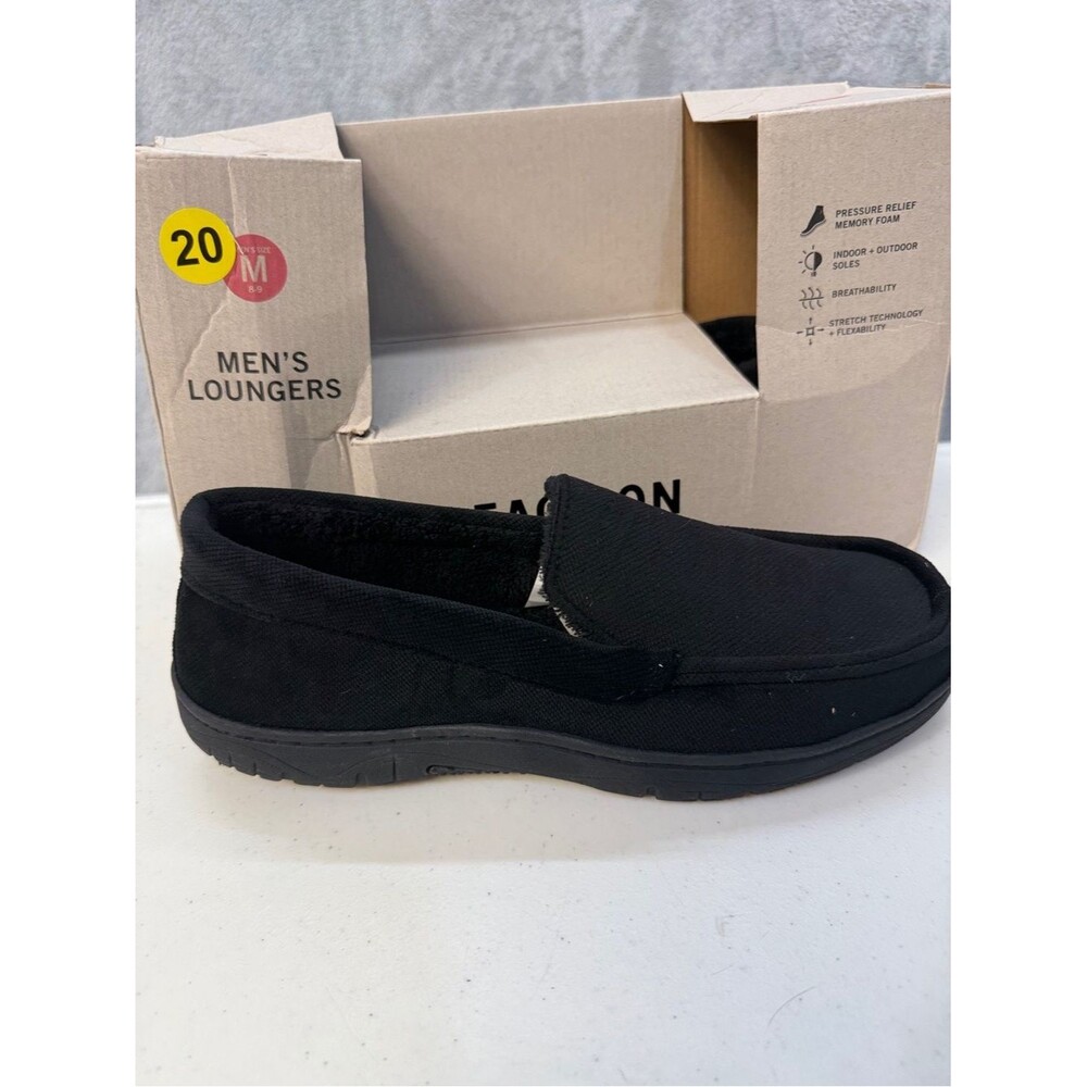 Kenneth Cole Black Slip-On Men's Venetian Slippers